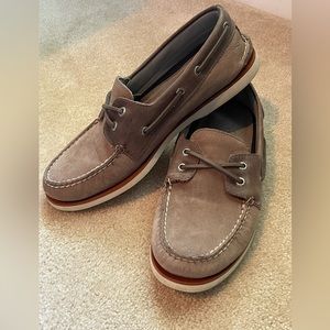 Sperry Mens Gold Cup Authentic Original Cross Lace Boat Shoe Size 10.5 Tan